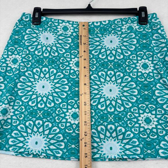 Tranquility Skort Size L Aqua Print Built in Shorts Pull On Colorado Clothing - Picture 7 of 7